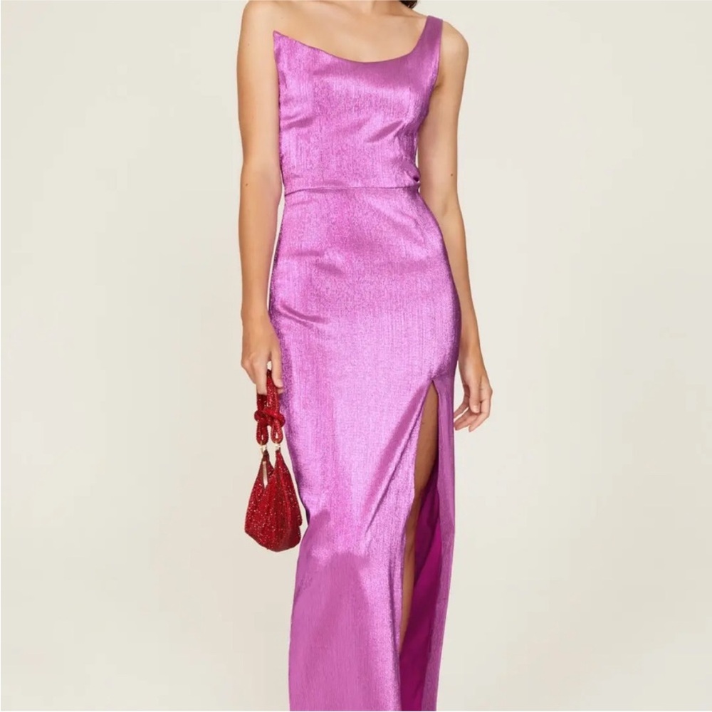 Black Halo Metallic Pink Spice Gown